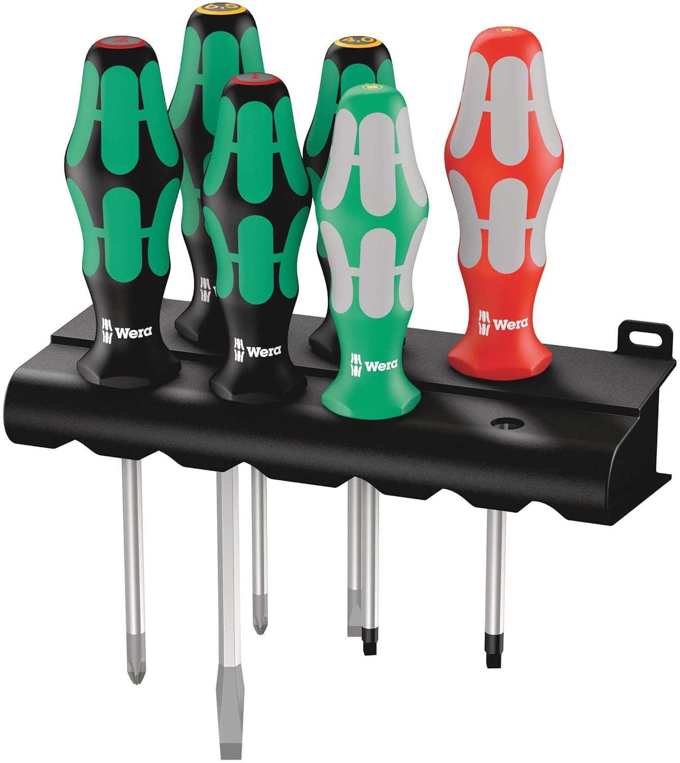 WERA Screwdriver Set - 6 Piece Laser Tip Precision Tools for Enhanced Grip and Control