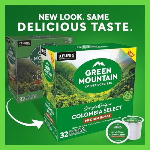 Green Mountain Coffee Roasters Colombia Select Coffee - Medium Roast K-Cup Pods | 32 Count
