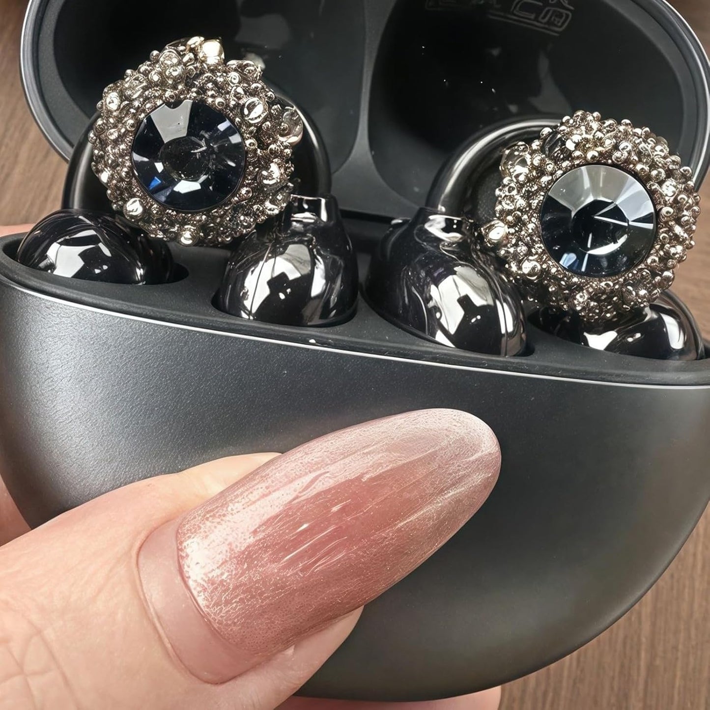 Chooseyo Rhinestone for Clip on Earbuds Open Ear Accessories, Elegant Zirconia Decorative Earphone Accessories