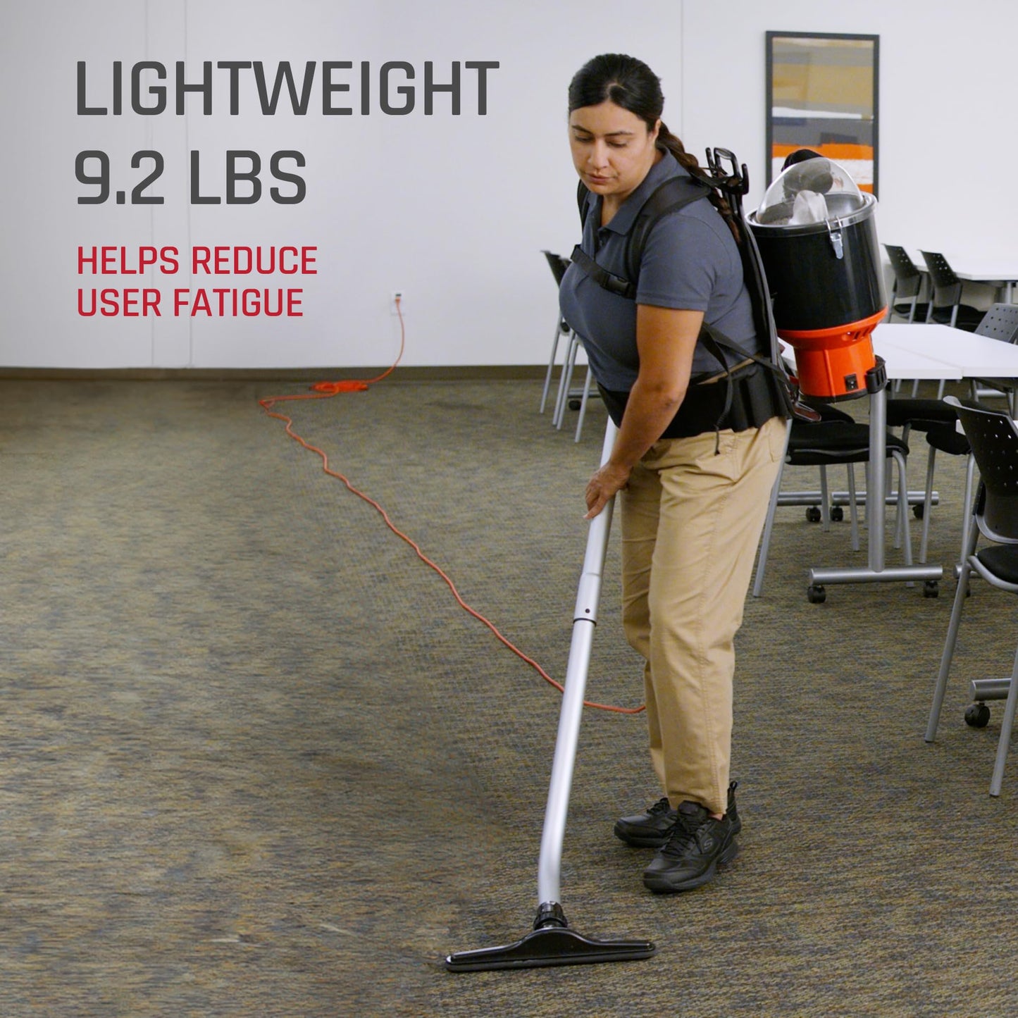Hoover Commercial Shoulder Vac Pro Bagged Backpack Vacuum Cleaner, Lightweight, Chiropractic Design, HEPA Media Filtration, Corded Vacuum Cleaners for Commercial Use on Carpet and Hard Floors
