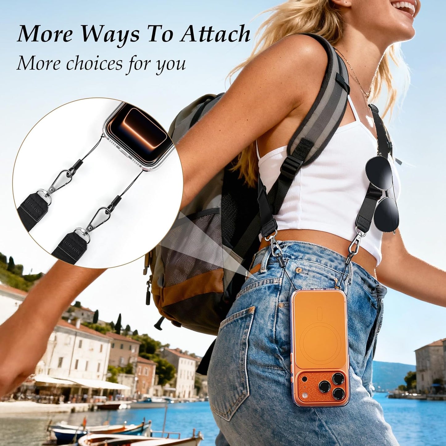 Adjustable Anti-Theft Phone Lanyard for Travel - Universal Crossbody Strap