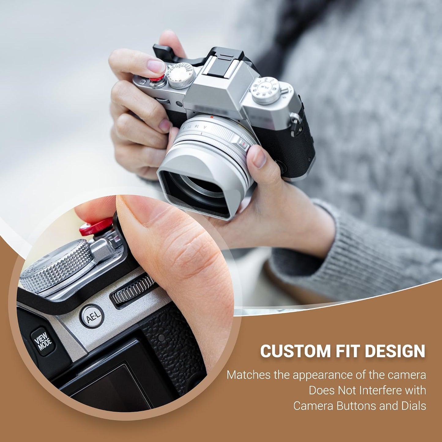X-T30 X-T30 XT30 XT30 X-T20 X-T10 JJC Metal Thumb Grip & Soft Shutter Button for Fuji Fujifilm III II III Mirrorless
