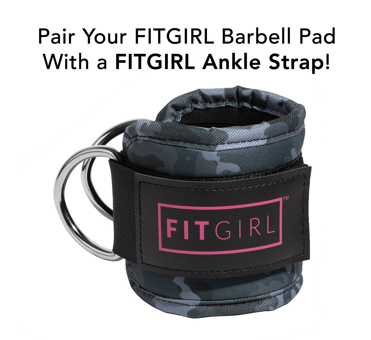 FITGIRL - Squat Pad and Hip Thrust Pad for Leg Day, Barbell Pad Stays in Place Secure, Thick Cushion for Comfortable Squats Lunges Glute Bridges, Olympic Bar and Smith Machine (Deluxe Camo)