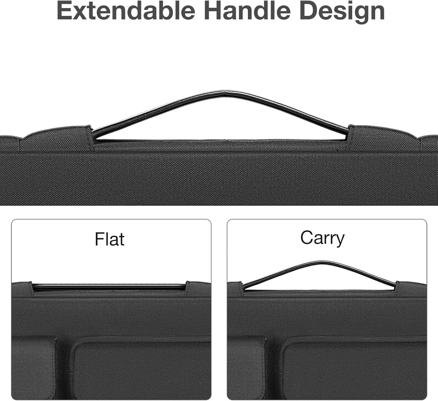 MOSISO 360 13.3 inch, 13-13.3 inch 13 14, 2 Raised&1 Protective Laptop Case Laptop Sleeve Compatible with MacBook