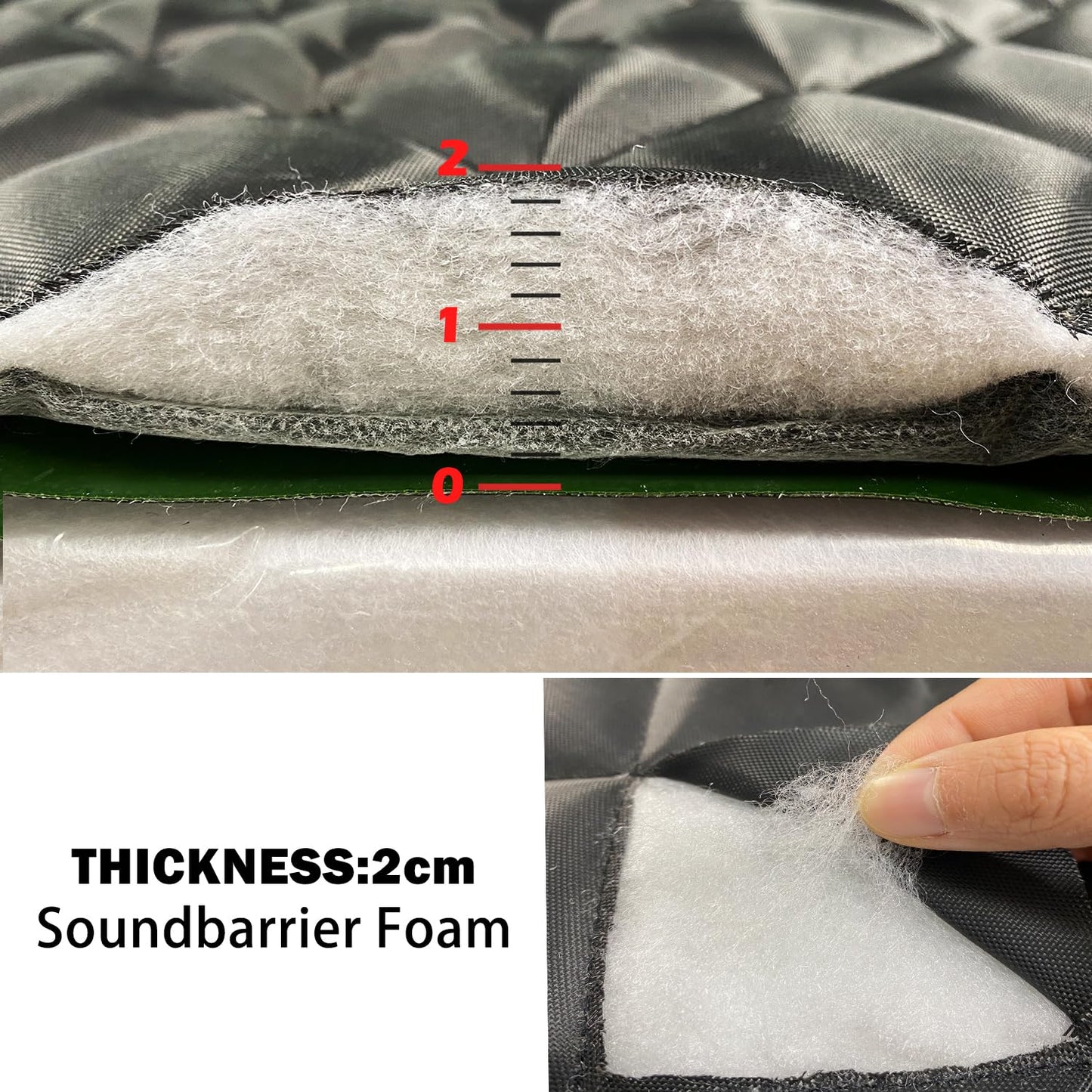 LTCANOPY Sound Barrier Temporary Construction Traffic Industrial Sports Pitches Outdoor Noise Control Sound Blocking Reducing Cancelling Soundproof Screen Blankets 39.3”x78.7-1 Pack-(Green)