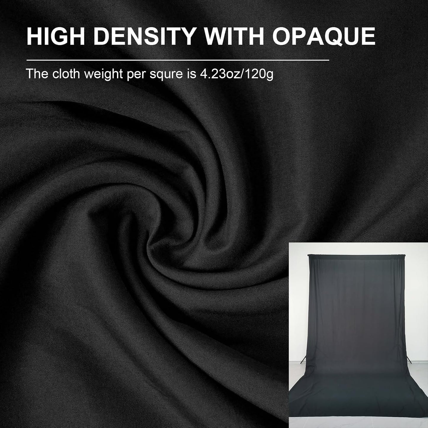 Ximaoy 5 6.5 Black Backdrop for Photography x Ft,Black Background Sheet for Photography,Photo Backdrop Curtain