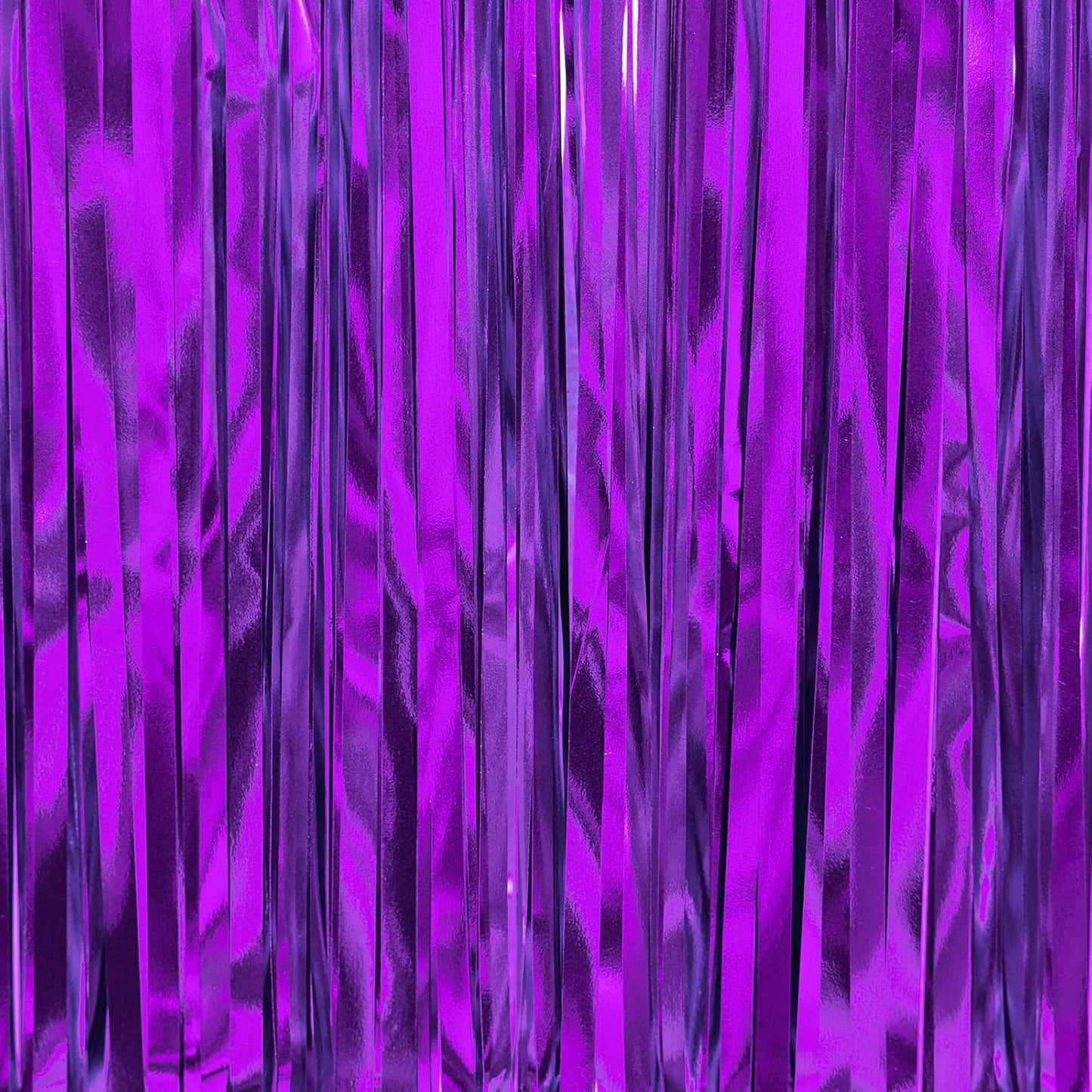 PartyWoo Foil Fringe Curtain - 3pcs 8.2ft Metallic Tinsel Lavender Streamers for Parties & Events