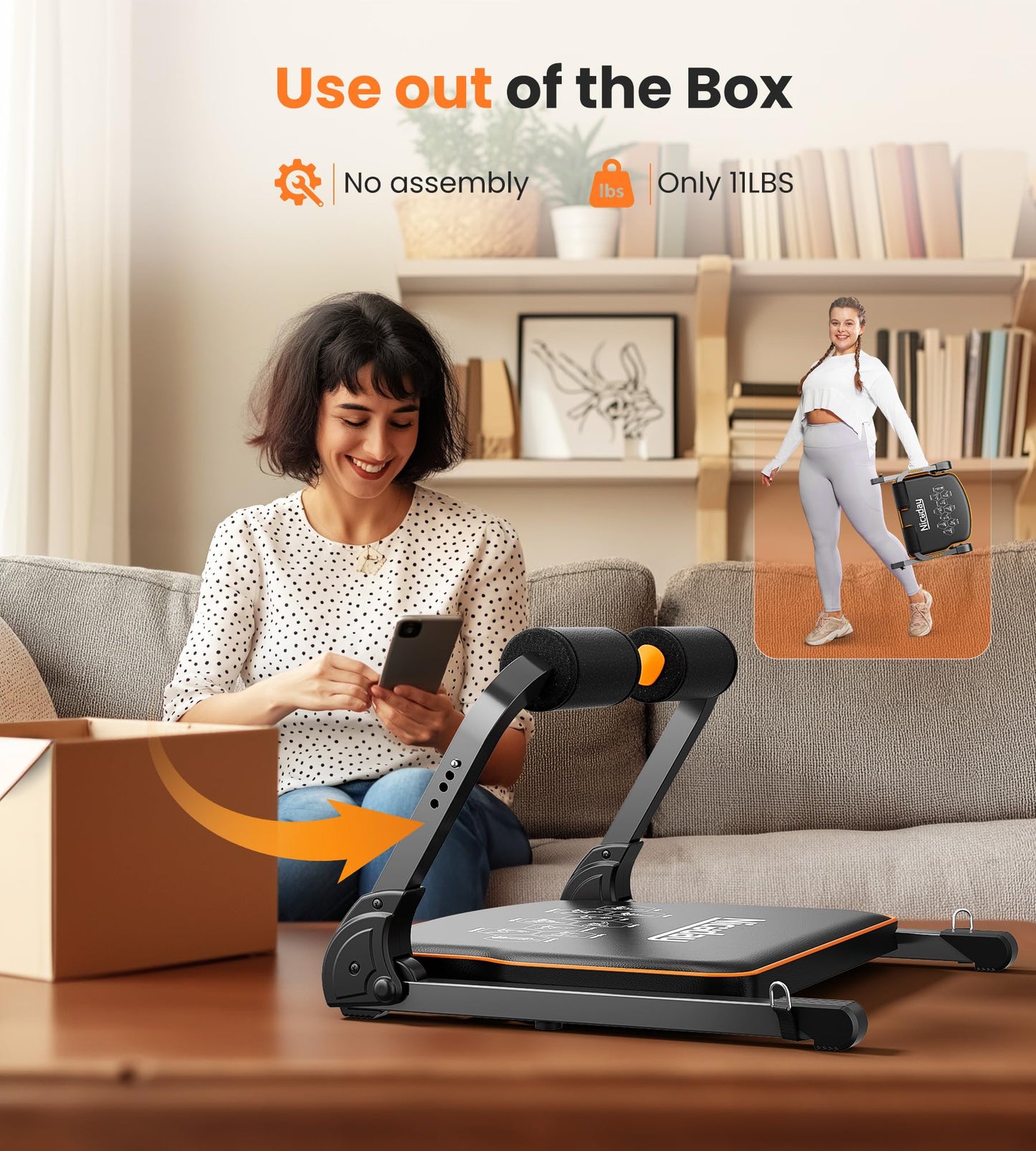 Niceday Ab Workout Equipment, Ab Machines for Stomach Workout, Ab Trainer Machine for Home, Ab Crunch Machine for Home Exercise, Sit Up Machine with 330 LBS Weight Capacity