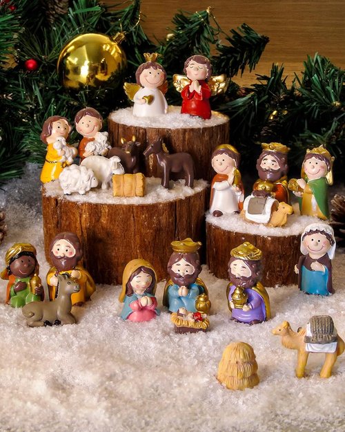 Little People Nativity Set by Fisher-Price | 23-Piece Adorable Christmas Scene for Home & Sunday School Play