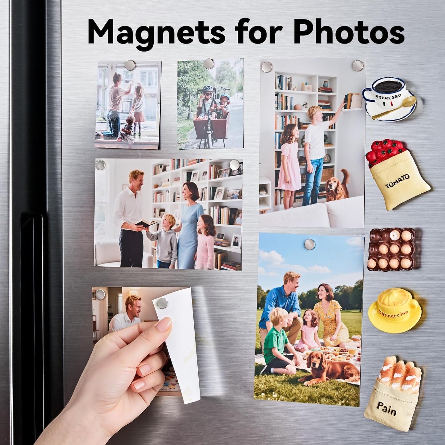 SMARTAKE 45 Pcs Neodymium Refrigerator Magnets - Small Round 10x2.6mm for Home, Office & School (Silver)