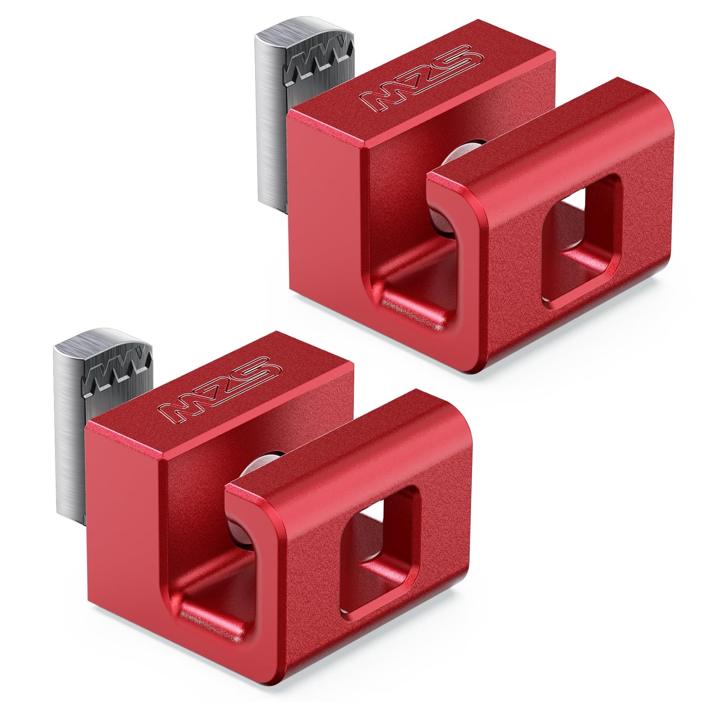 MZS Rear Lift Shackles, 2 Inch Leveling Kit + Tie Down Anchors, Bed Rail Cleats Bolts Nuts (Red, 2pcs) Compatible with 2005-2024 Frontier