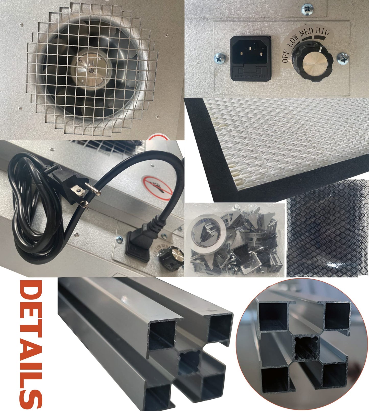 INTSUPERMAI Vertical Laminar Flow Hood Air Flow Clean Bench Workstation with HEPA Aluminum Blade Fan Rated Air Volume 706cfm Dust Free Room Workshop for Dust Free Work Operatiom 110V