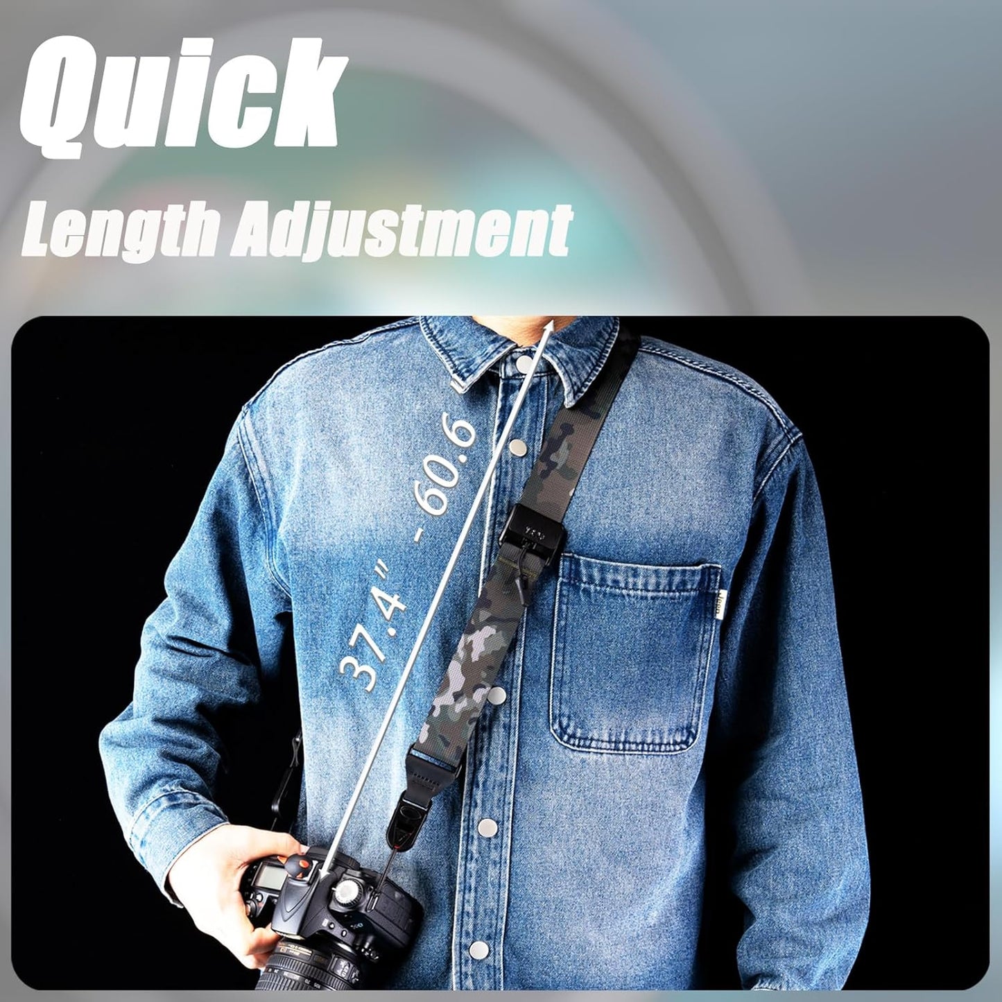 VKO Quick Release Adjustable Neck & Shoulder Strap - Ideal for DSLR & Mirrorless Cameras