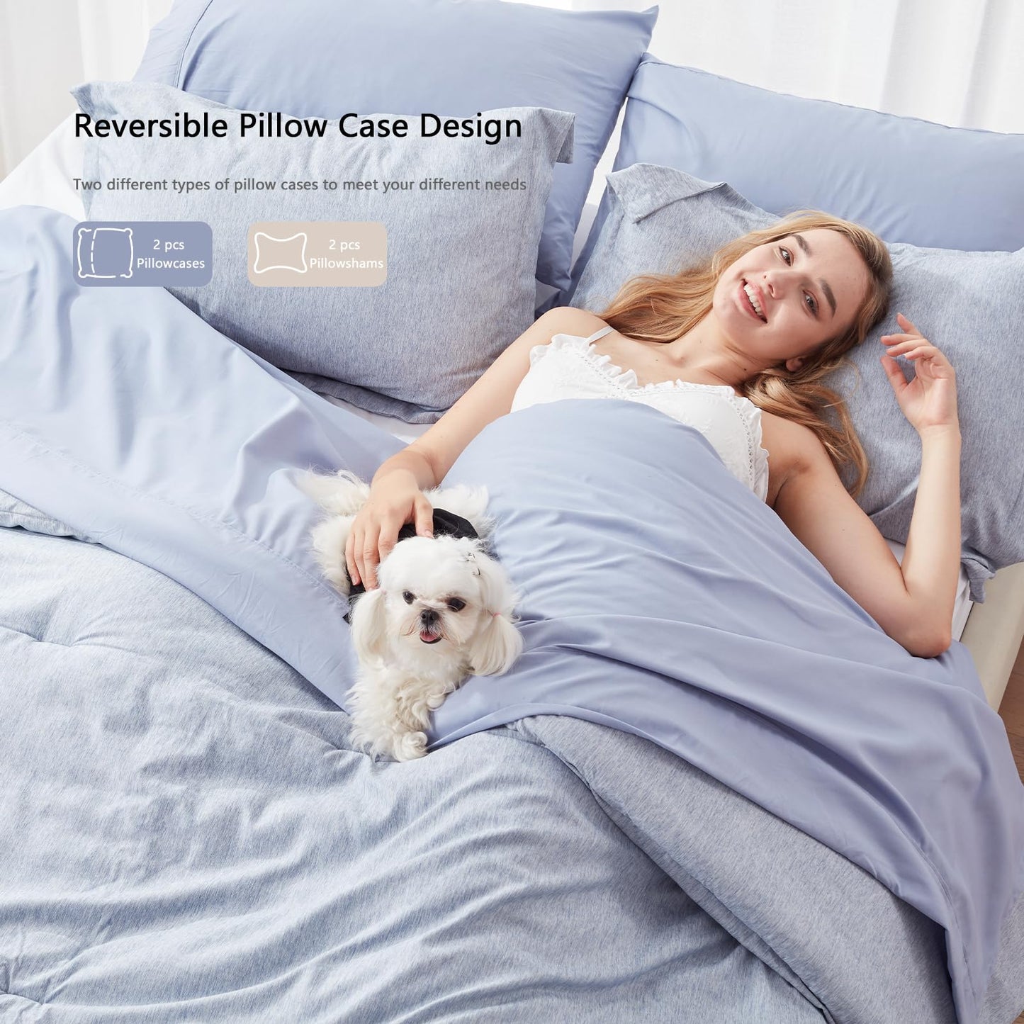 UNILIBRA King Comforter Set 7 Pieces Bed in a Bag - Sage Green King Soft Bedding Set for All Seasons - Cationic Dyeing Bed Comforter Sets with Comforter, Flat Sheet, Fitted Sheet, Pillowcases & Shams