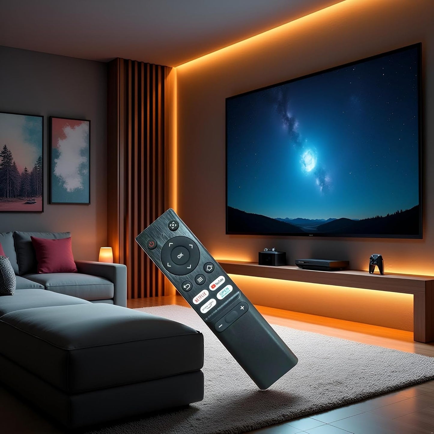 ZECARFA D1 D001 Remote Control for Aurzen EAZZE Mini Smart Portable Movie Projector, Compatible Replacement Controller