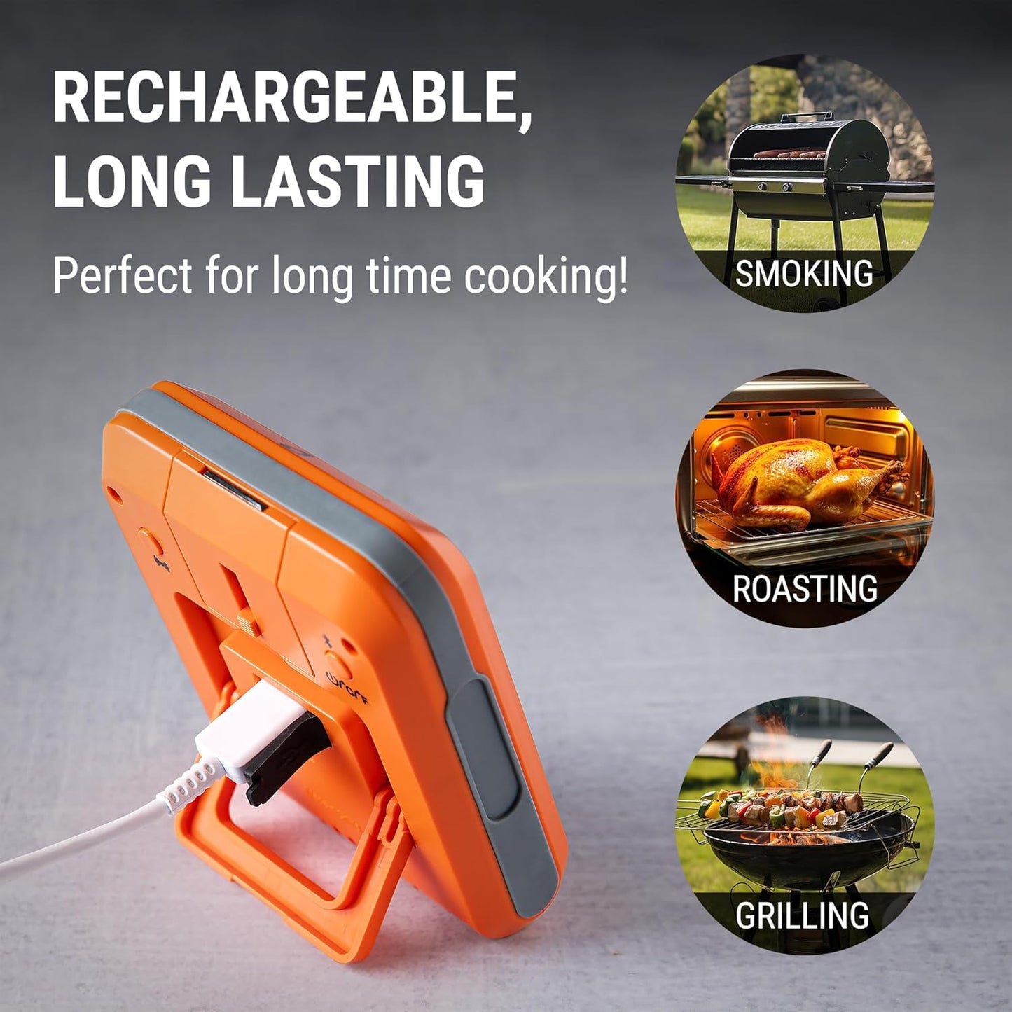 ThermoPro Wireless Meat Thermometer - 650 ft Range, Bluetooth Probes for Grilling & Smoking, Rechargeable BBQ Accessory