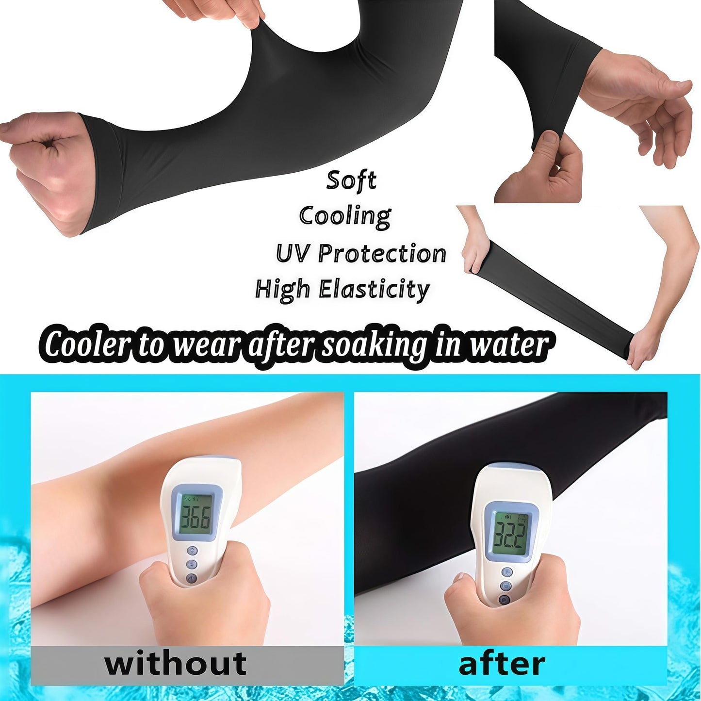 YQXCC 6 Pairs Arm Sleeves, UV Sun Protection UPF 50 Cooling Sleeves, Sports Compression Arm Covers for Golf Basketball
