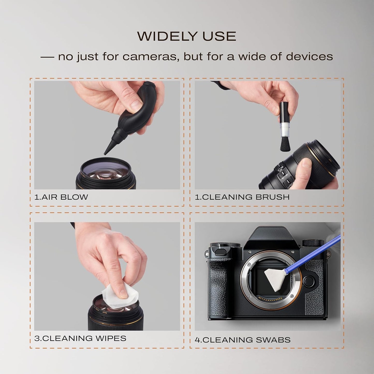C Coiro 7 1 5 Camera Lens Cleaning Kit in Lens Pen, Air Blower, Sensor Cleaning Swabs, Lens Cleaner Spray, Wet Wipes