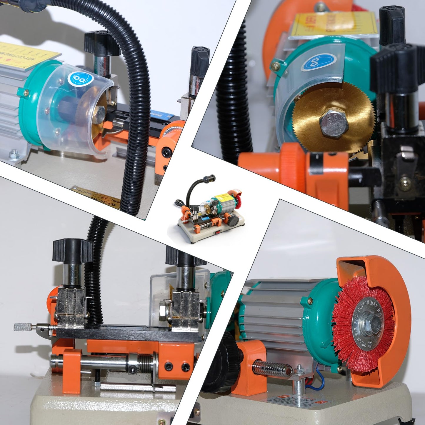 Cutting Machine Duplicator,Horizontal Duplicating Machine 2AS with Brush, Cutting Equipment, Hardware Processing Tool for Commercial Use 110V