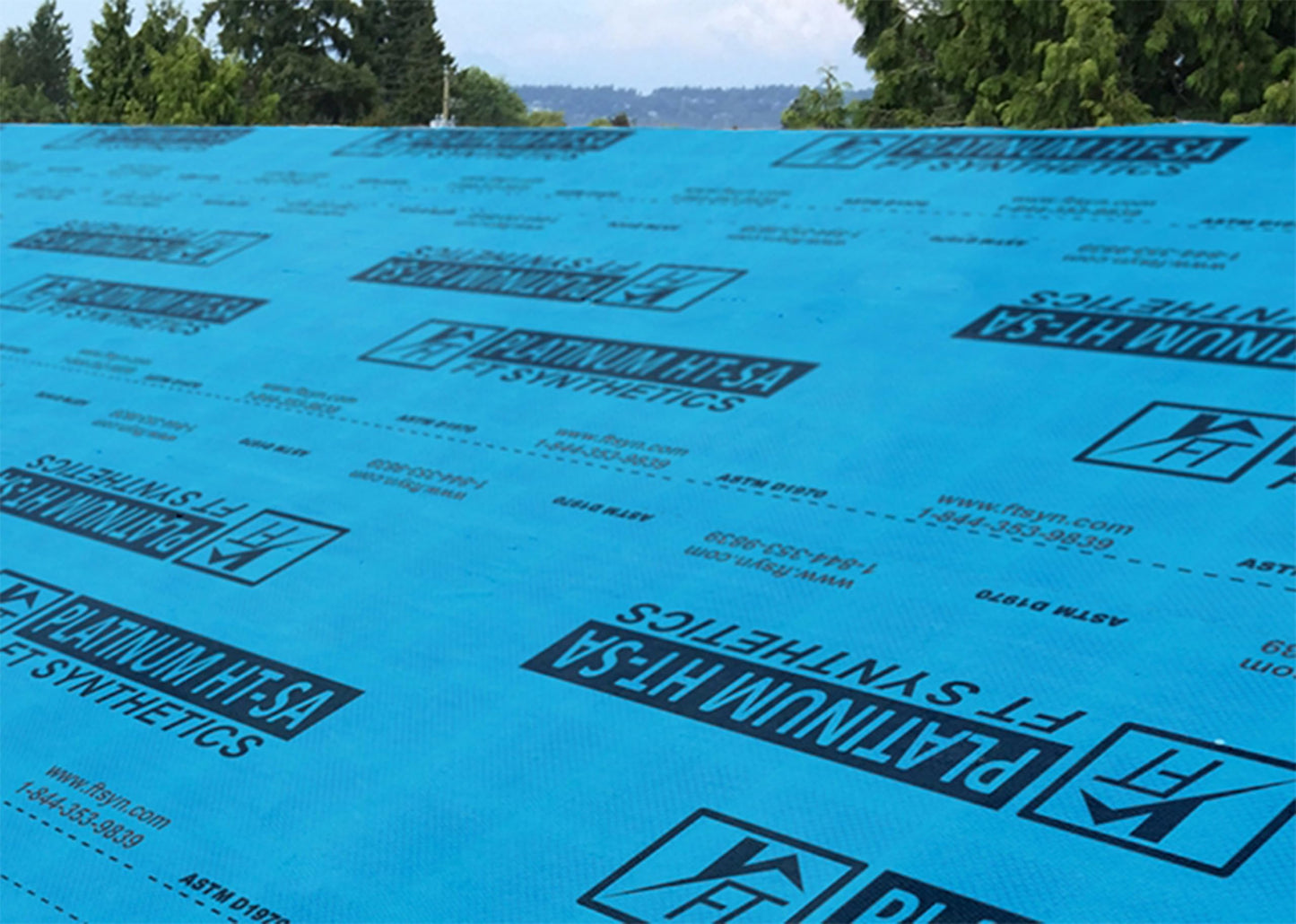 FT Synthetics Platinum HT-SA Ice & Water Roofing Underlayment, 41 mil, 36" x 67', High-Temp, Self-Adhering, Nail Sealable, UV Resistant, ASTM/CSA Certified, Lifetime Warranty