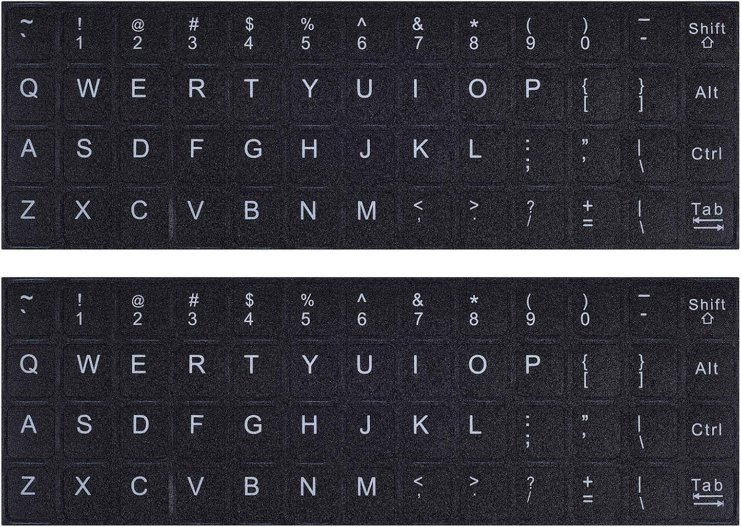CaseBuy 2 Pack English Keyboard Stickers, Replacement Keyboard Letters Sticker with White Font on Black Background