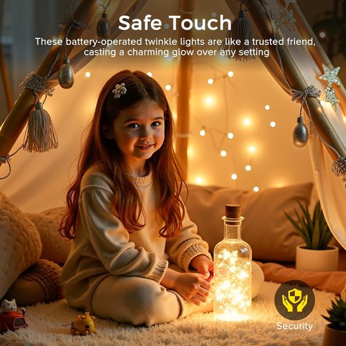 Fairy Lights - 33Ft Battery Operated 100 LED Twinkle Lights with Remote & Timer | Waterproof for DIY Decor