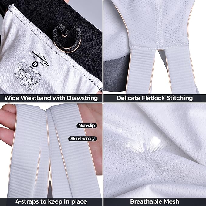COOLOMG MMA Jock Straps with Cup for Men Adult 4-Straps Athletic Supporters with Groin Cup for BJJ Boxing Muay Thai Wrestling