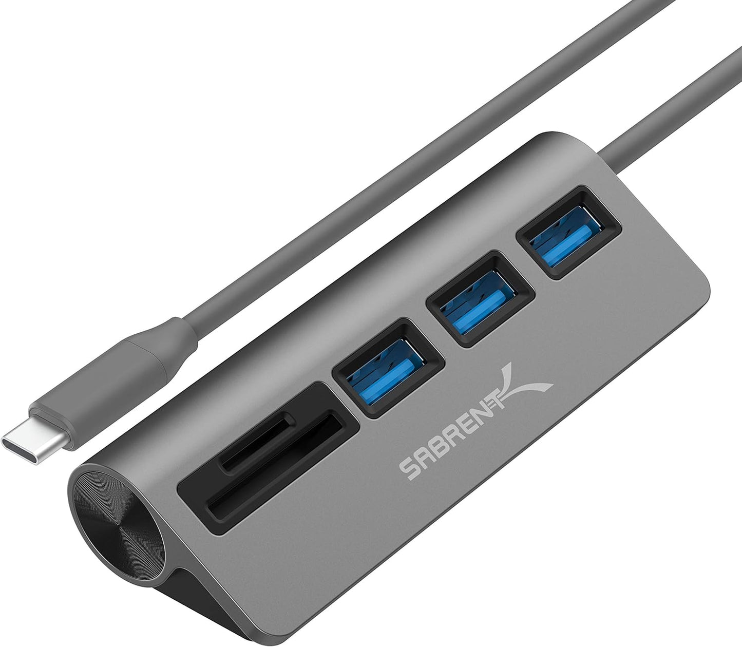 SABRENT 3.0 5-in-1 3 3.0 (HB-U3CR) USB-C Hub, USB SD Card Reader, SD & TF Dual Slot + USB Hub Portable Compatible