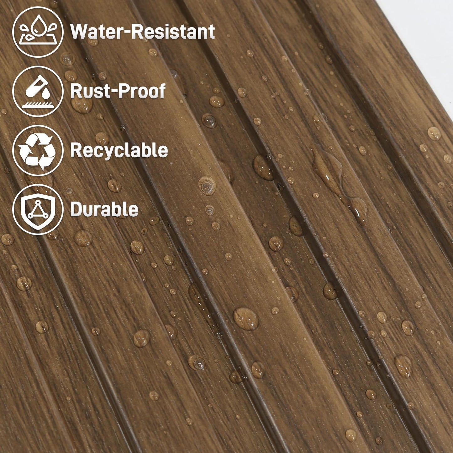 LETKEYS WPC Wainscoting Panels, 16 Packs 48 x 6 Inch 3D Wall Panels for Interior Wall Decor, Living Room, Bedroom, TV Background, Accent Slat Wall Paneling, Light Walnut
