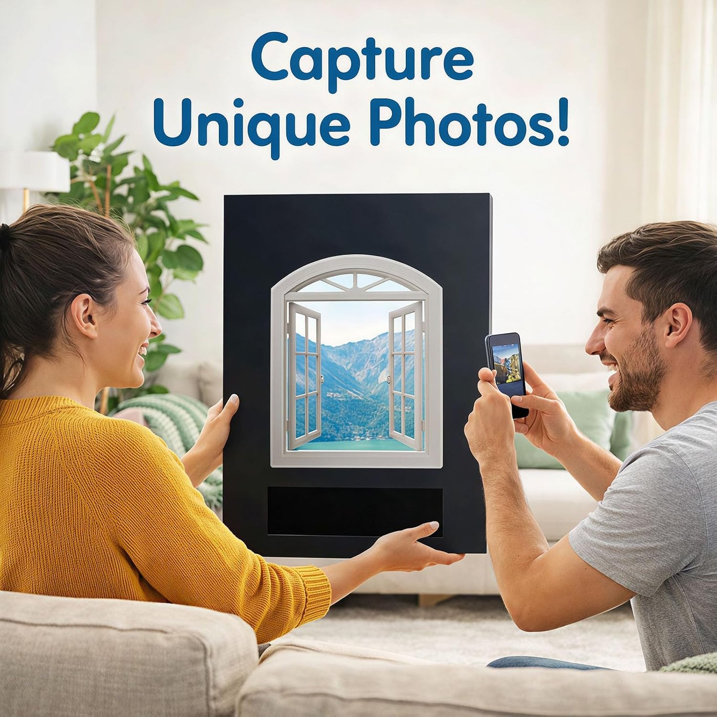 Generic 2026 (1PCS) New Creative Window Props, Portable Creative Window Frame Photography Props, Travel Photos