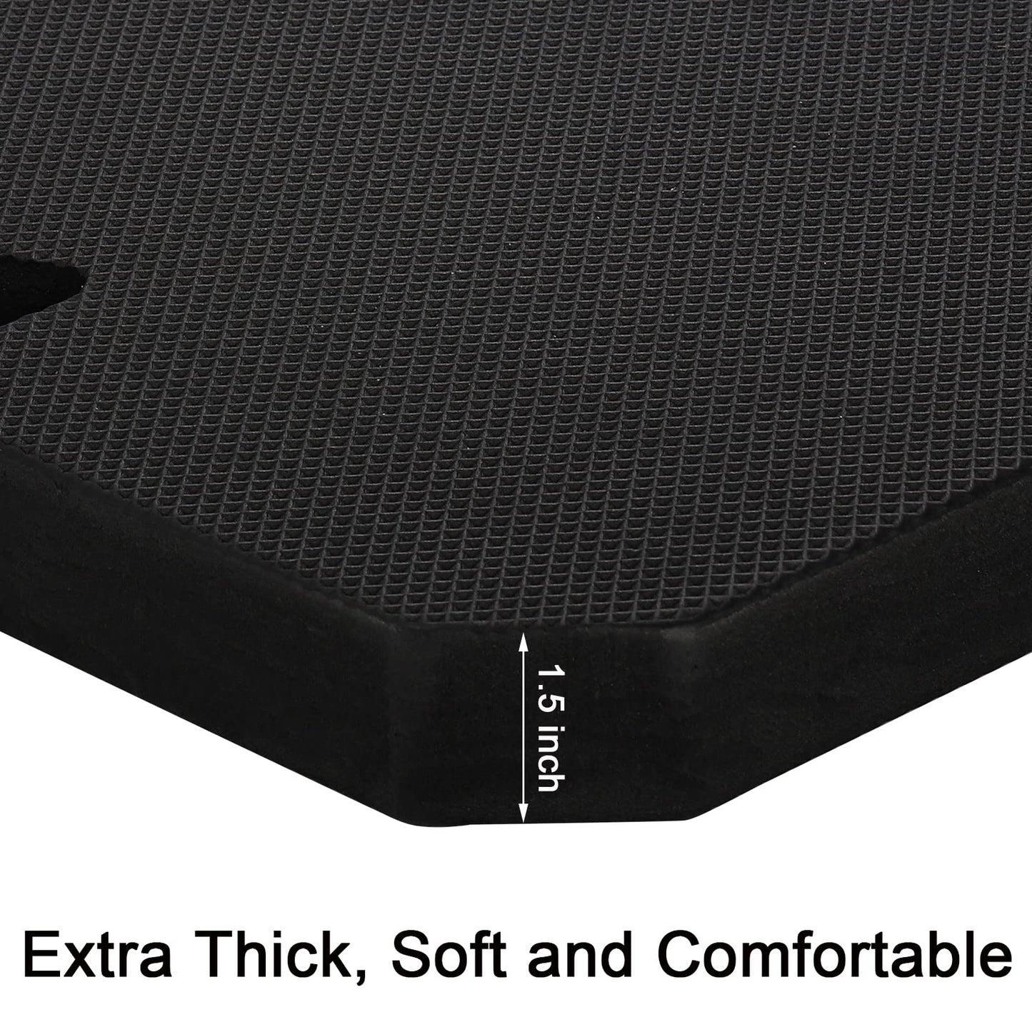 Hacaroa 3 Pack Extra Thick Kneeling Pad, EVA Foam Garden Kneeler Comfortable Knee Pad Cushion for Work, Gardening, Baby Bath, Exercise, Yoga, Water Resistant, Black