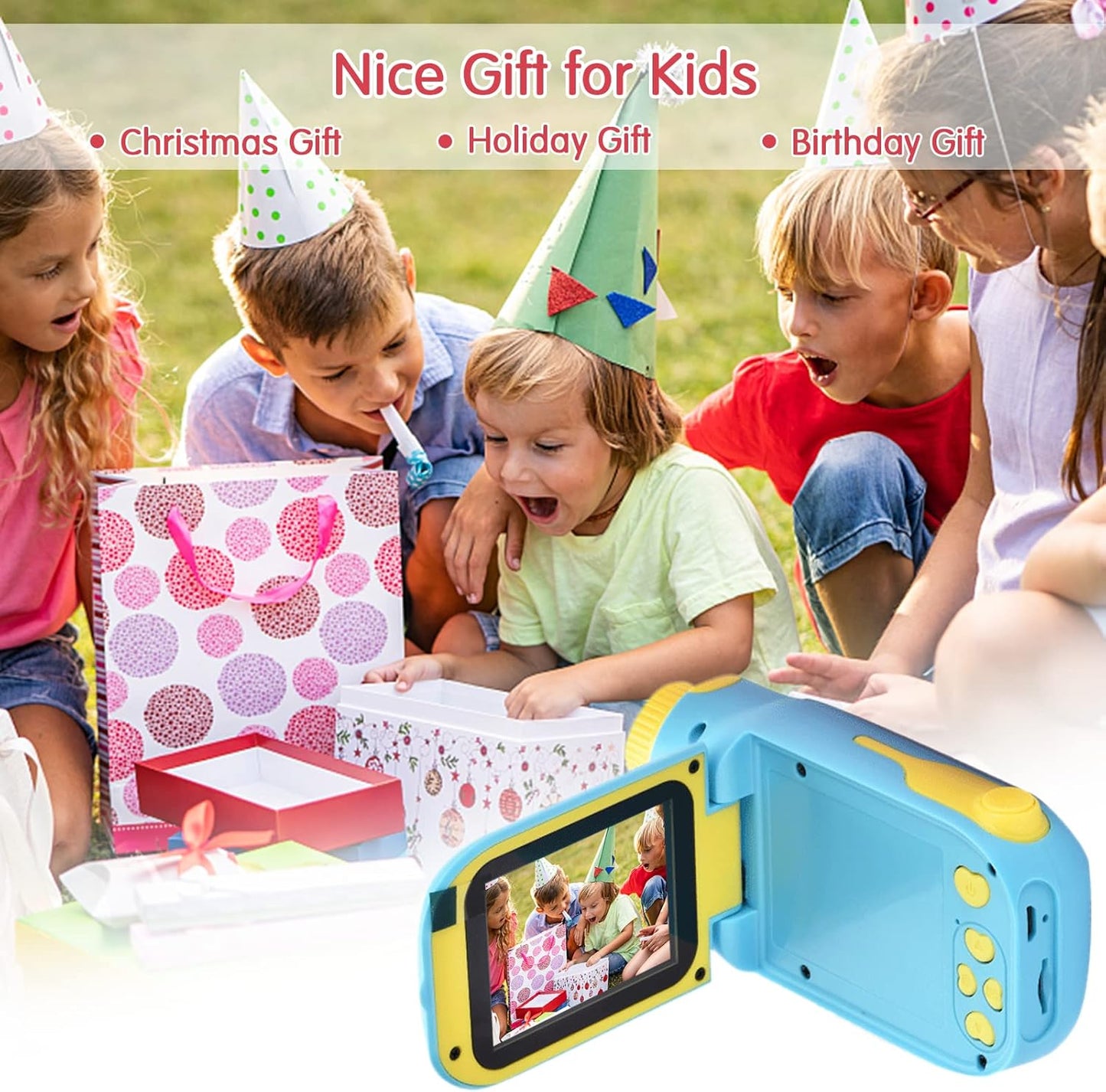 Andoer 1080P 20 2.4 Inch mega Pixels High Resolution Kids Video Camcorder Portable Mini Digital Camera with Large