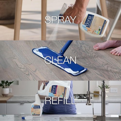 Bona Hardwood Floor Cleaner Spray | 32 Fl Oz | Residue-Free Solution for Wood Floors