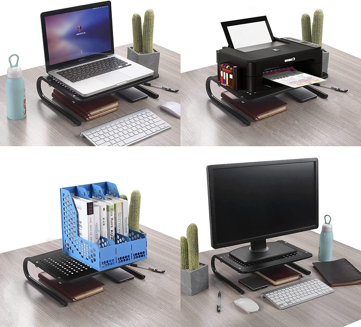 4 Inches (MST004) suptek Monitor Stand Riser for Computer,Laptop,Printer, Notebook and All Flat Screen Display
