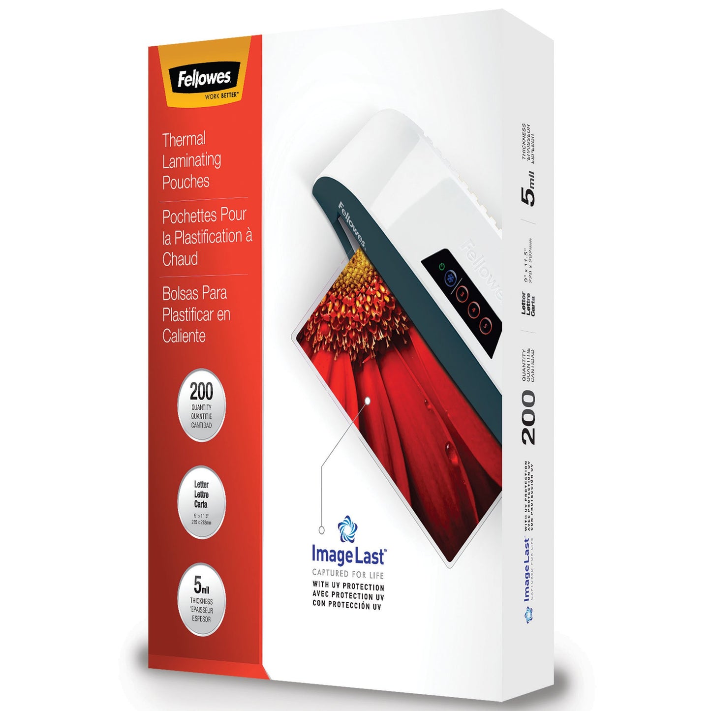 Fellowes Laminator Venus 2 125 and Thermal Laminating Pouches Letter Size Bundle