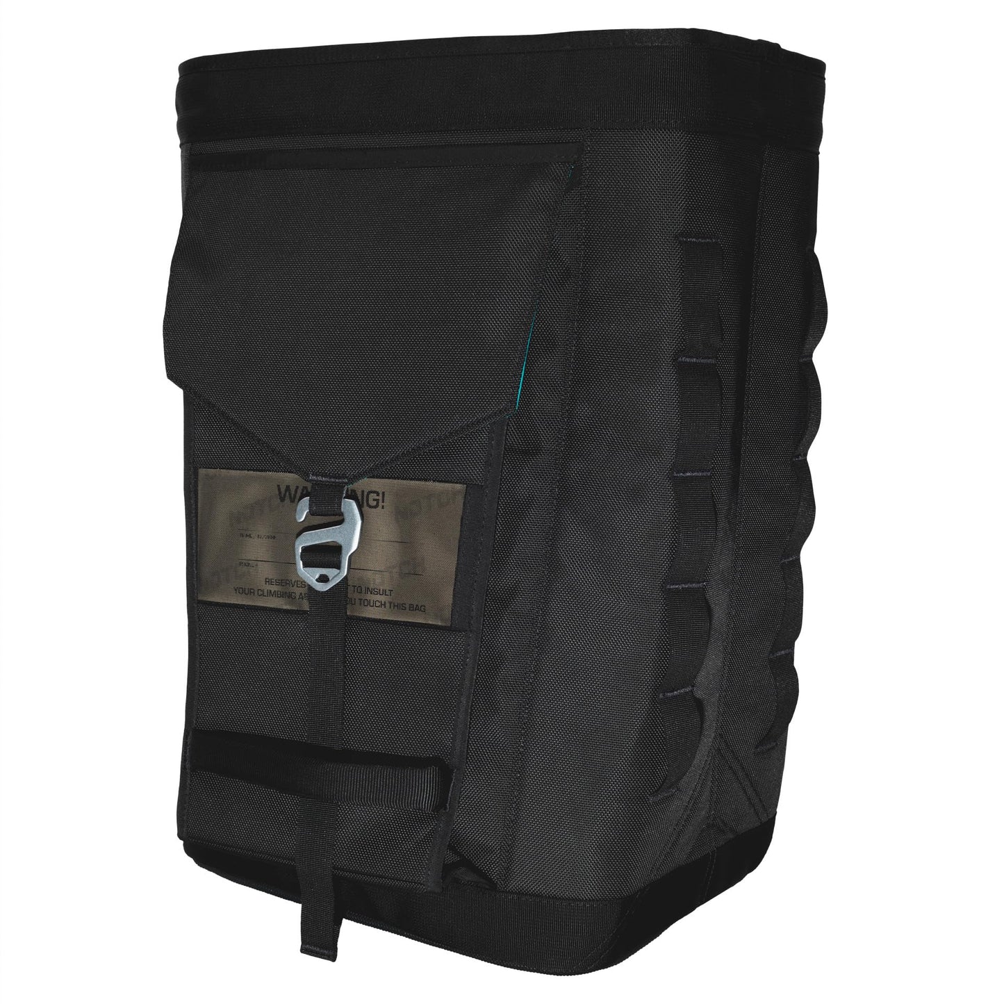 Notch Approach Free-Standing Black Rope Gear Bag, 50L Capacity, Storage pockets, Padded Shoulder Straps, Side Daisy Chains, Roll-Top Closure, Weather Resistant 1680 Denier Fabric (99754)