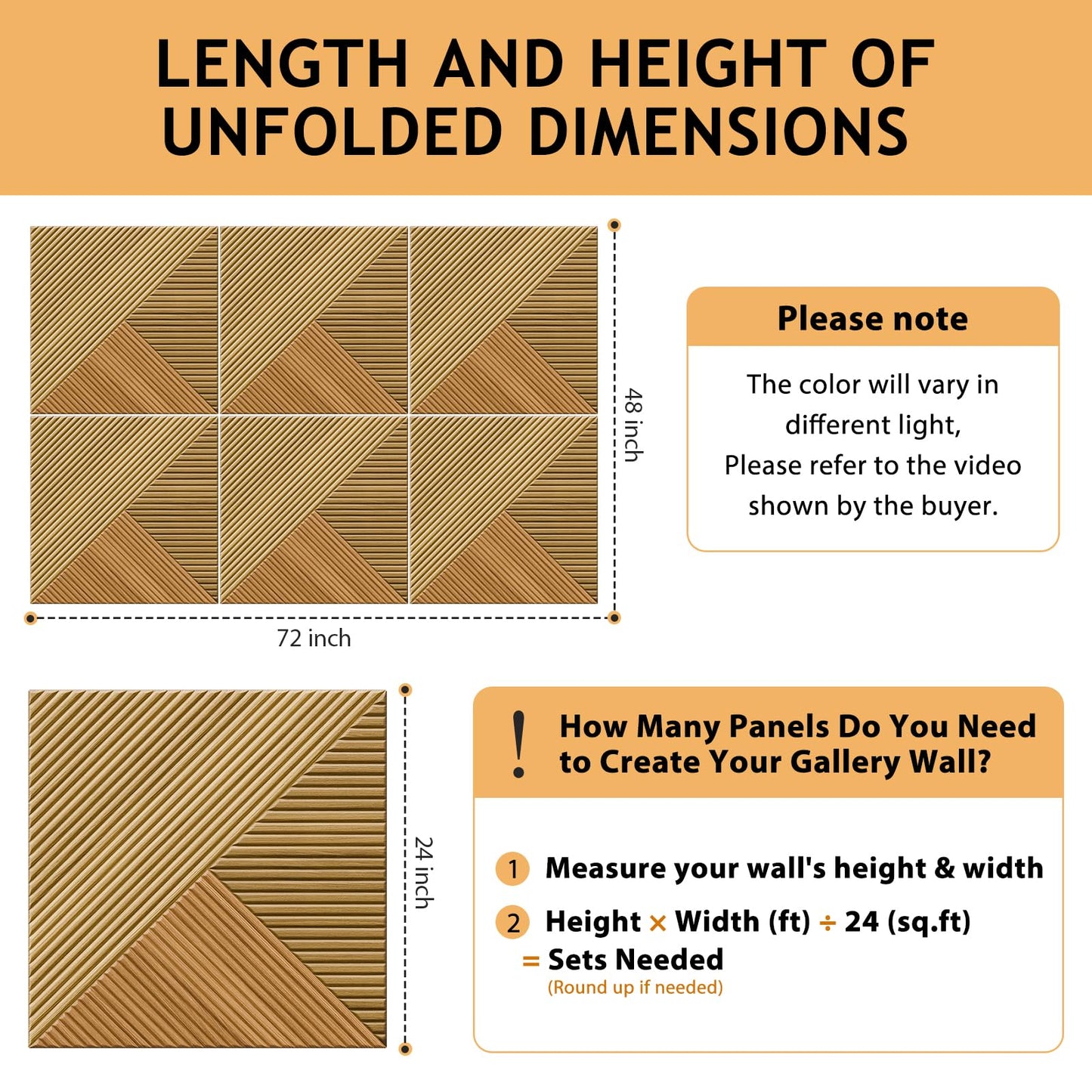 6 Pack Art Acoustic Panels, TEMGCUAM Self-Adhesive Sound Absorbing Wall Panels, 72"×48" Decorative Acoustic Treatment Panels for Home Office, Studio, Ceiling & Media Room