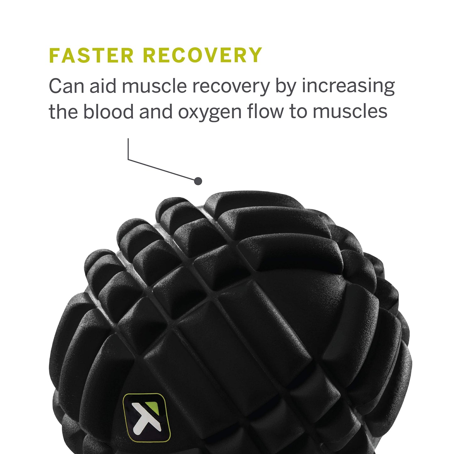 TRIGGERPOINT Performance Grid X Massage Ball for Deep Tissue Massage and Exercise Recovery, Black