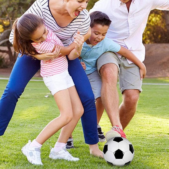 6 Pack Classic Soccer Balls Size 5/4/3 Includes Ball Pump and Net Bag，Soccer Training Ball Practice for Kids and Adults，Competition Soccer for Indoor Outdoor