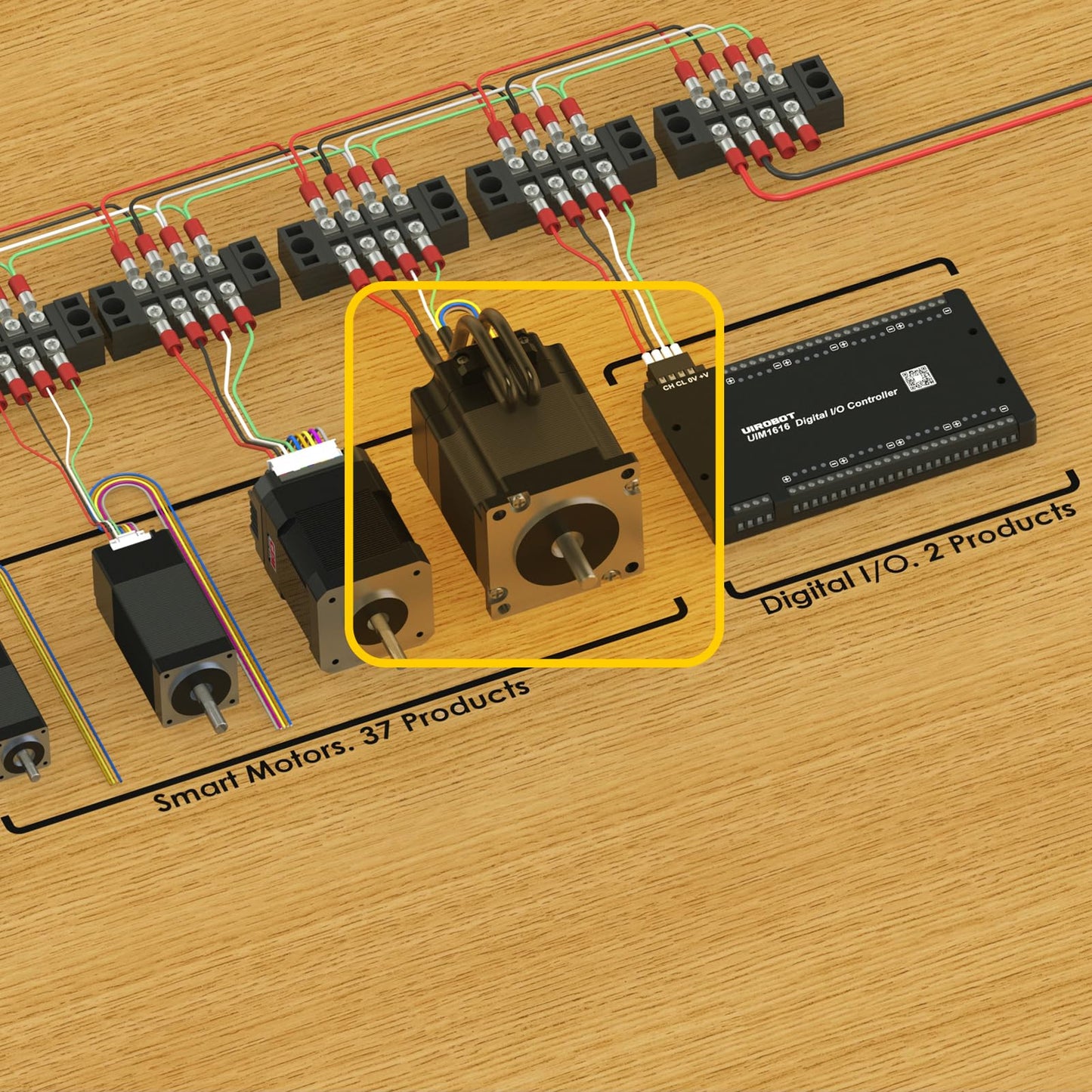 NEMA 23 Integrated Servo Stepper Motor with Built-in Encoder,Closed-Loop Servo Motion Controller and Driver,CAN Bus Interface,2000RPM,Max1.26Nm,3.5A,24-48VDC(UIM5756CM)