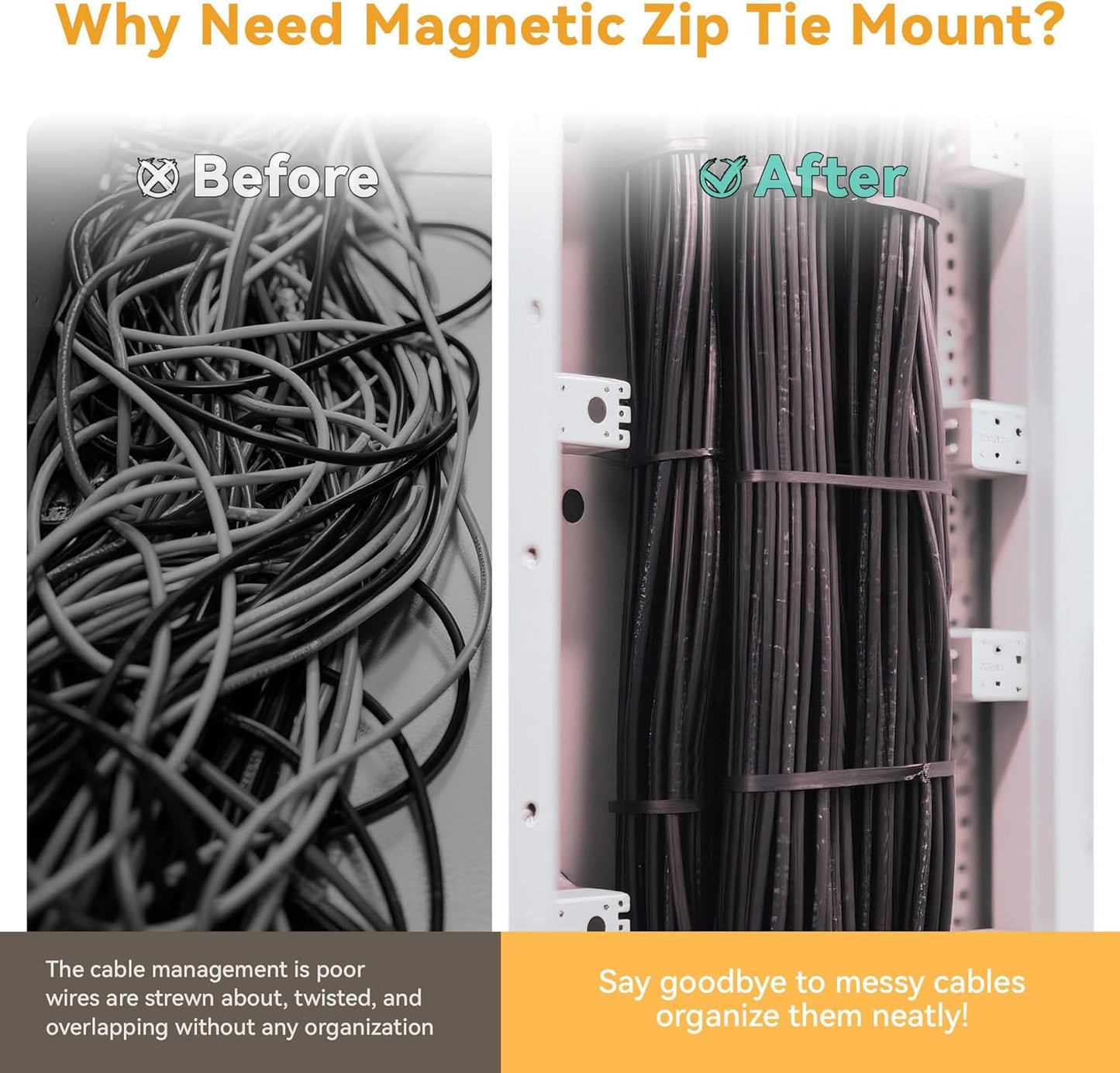 10 26lbs Pcs Magnetic Zip Tie Mount Base Strong Magnetic Zip Tie Holder Multipurpose Magnet Cable Tie Clips Holder Wire