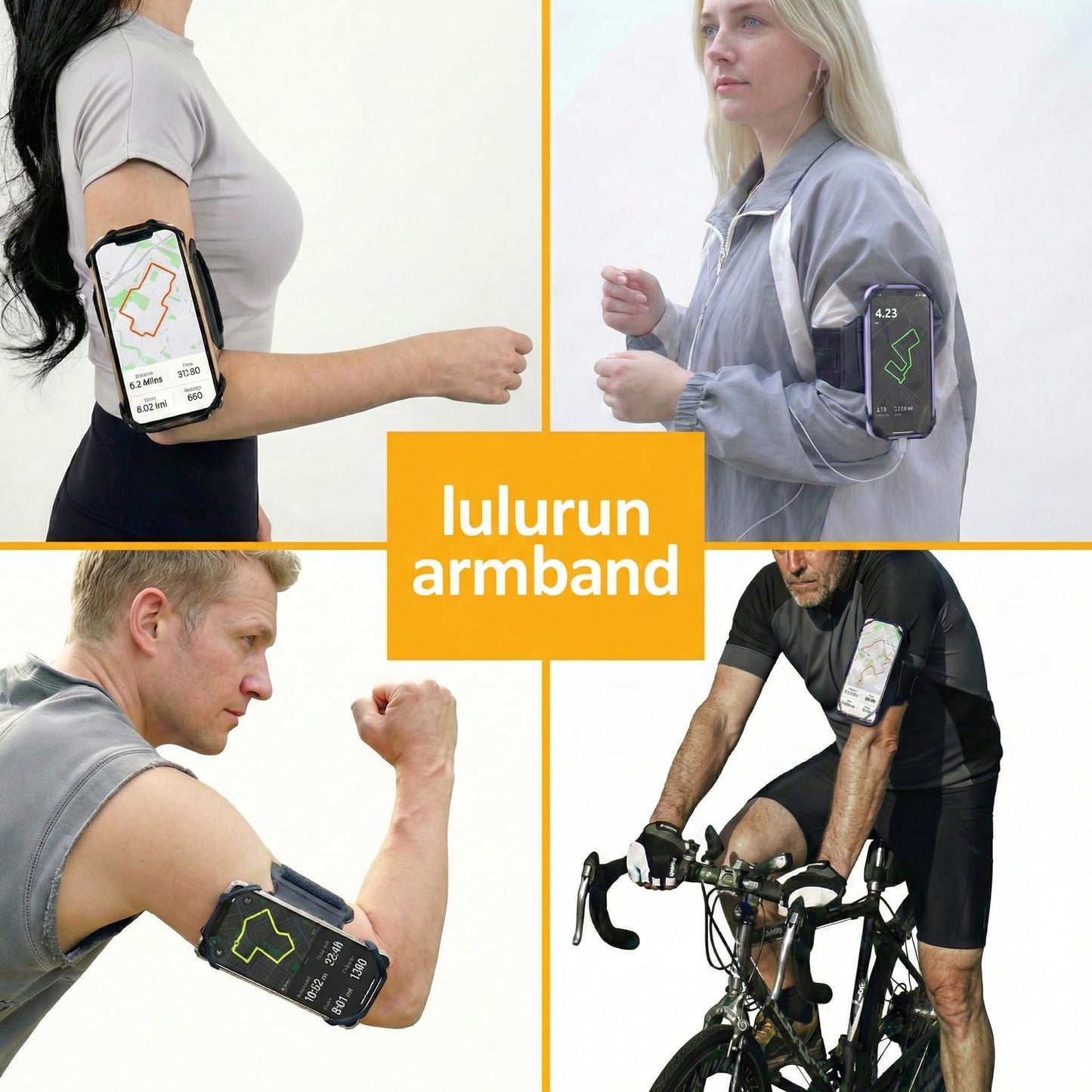LULURUN Running Armband Phone Holder 360°Rotatable for iPhone 17/16/15/14/13 Pro Max Plus Samsung Galaxy S25/S24/S23 with Card Pocket for Gym Workout Exercising Hiking Cycling Walking Jogging