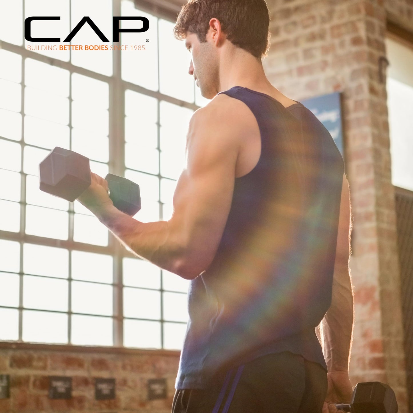 CAP Barbell 20 LB Rubber Coated Hex Dumbbell Hand Weight with Padded Grip - Pair | Comfort Grip