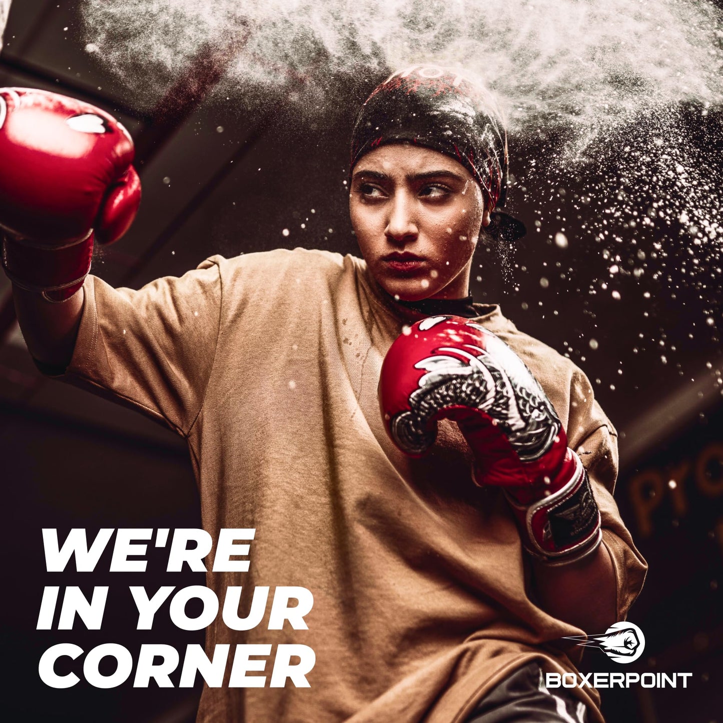 Boxerpoint Double End Boxing Bag - Small 7x7 in Red/White/Black - Birthday Gift Speed Training with Speed Punching Bag Platform & Boxing Reflex Ball - Training Station for Adults - Gym Equipment