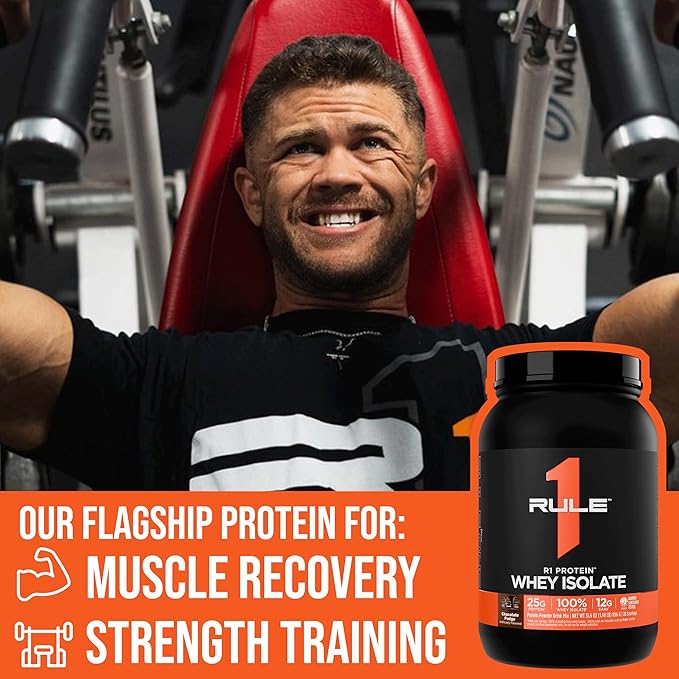 Rule 1 R1 Protein Whey Isolate - with 25g Protein & 6g BCAA Exclusively from Isolated & Hydrolyzed Sources for Workout Recovery (5 Pounds*, Salted Carmel)