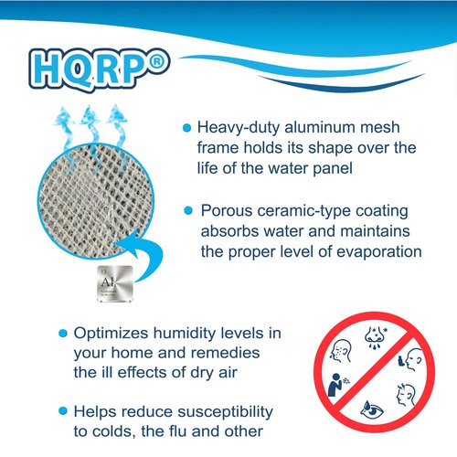 HQRP 2-Pack Water Filter compatible with Carrier P110-3545, HUMCCLBP2217, HUMCCLBP2317, HUMCALBP2317, HUMCCLBP2417, HUMCALBP2417, HUMCCLFP1218, HUMCCLFP1318, HUMCALFP1318, HUMCCLFP1418 Humidifiers