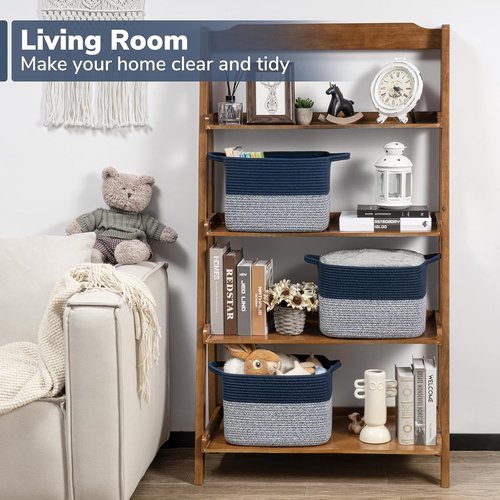 Goodpick Cube Storage Bins - Versatile Woven Baskets for Closet & Office | 13'' x 10'' x 9''