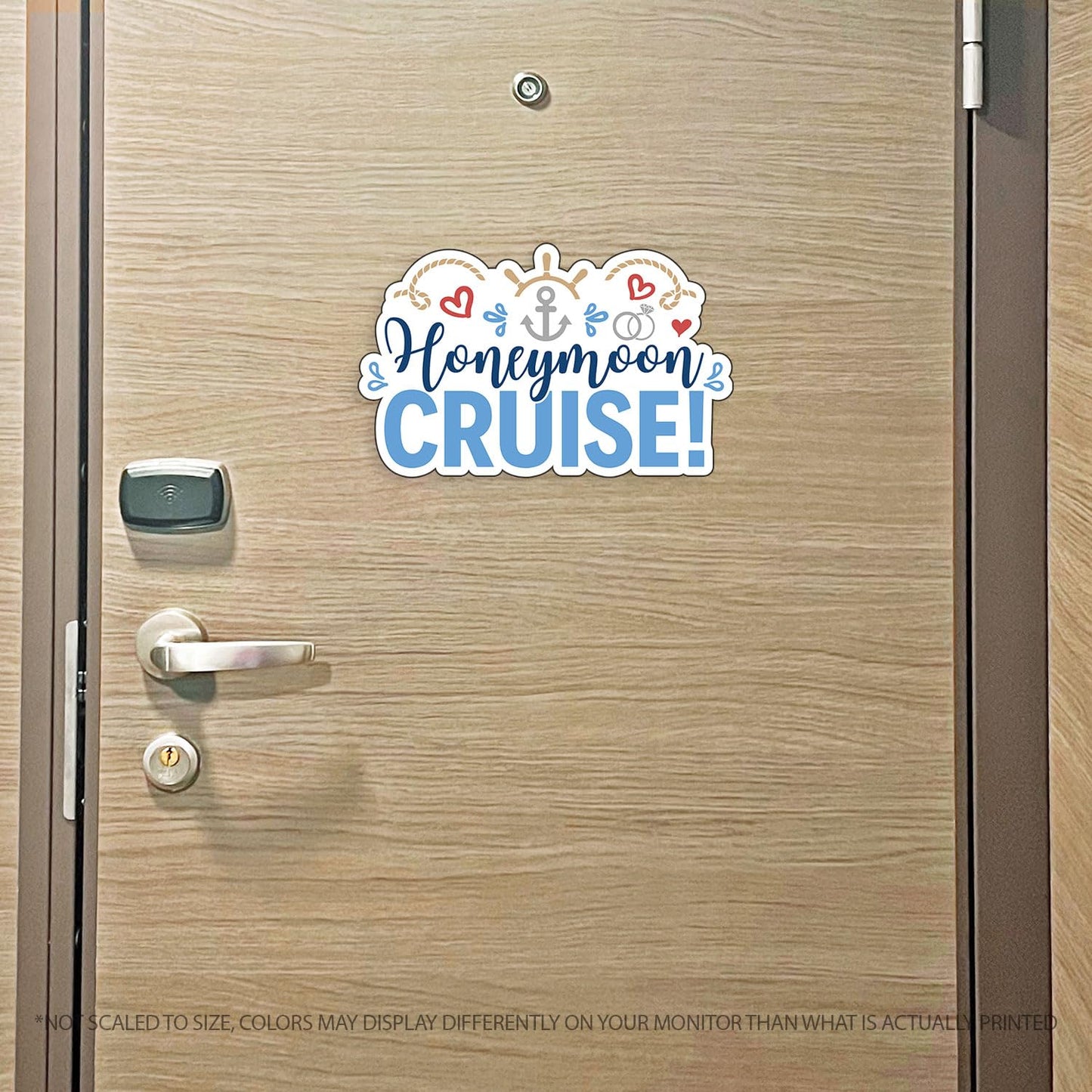 Honeymoon Trip Cruise Colorful Cruise Magnet for Magnetic Cruise Doors 8" x 5"