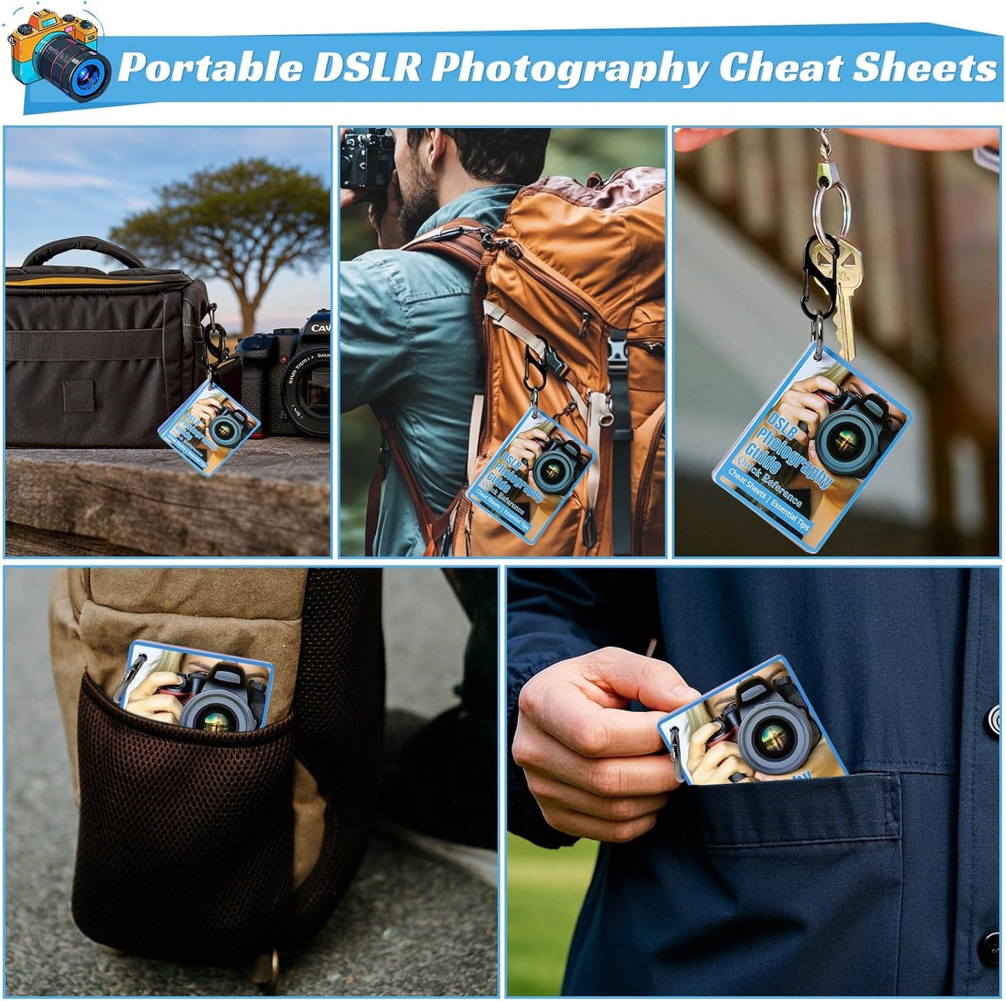 Beginners,Settings,Exposure, etc.43 Inch OCQOTAT Photography Cheat Sheet for DSLR Camera Accessories for Canon Nikon