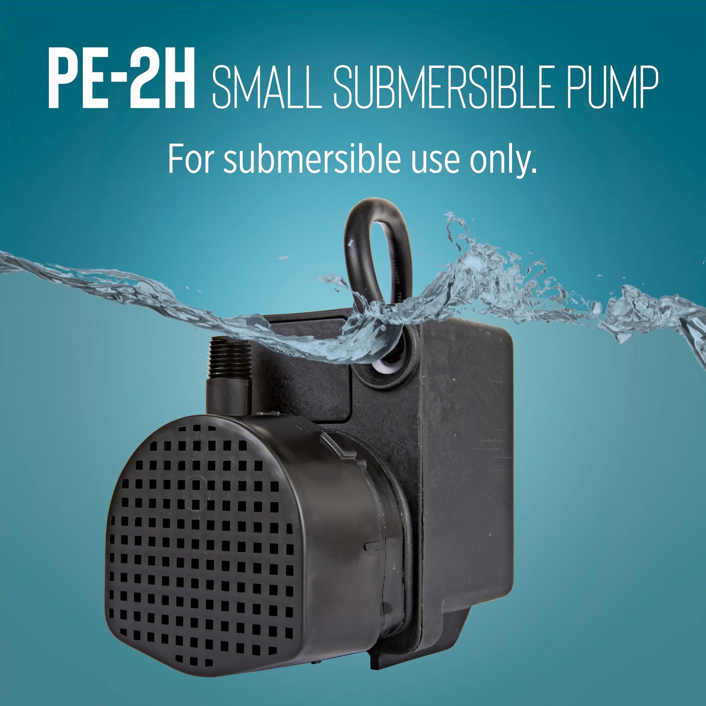 Little Giant PE-2H 115 Volt, 1/40 HP, 300 GPH Epoxy Encapsulated Direct Drive Submersible Pump, with 6- Ft. Cord, Black, 518400
